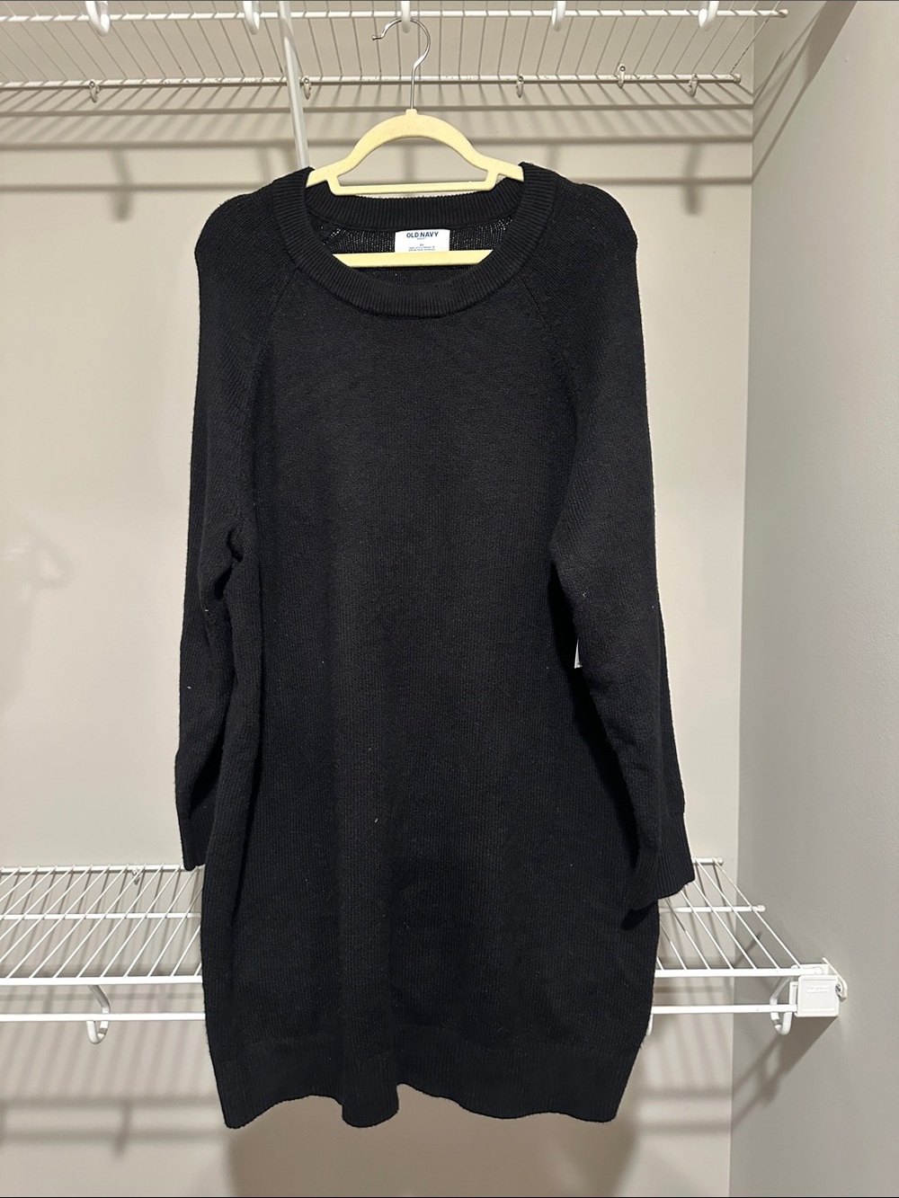 Old Navy Black Long Sleeve Knit Dress
